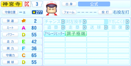 神宮寺光のステータス画像