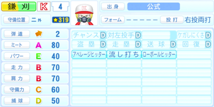 鎌刈善二のステータス画像