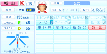 城山剣一のステータス画像