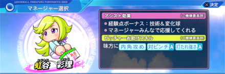 虹谷彩理の能力