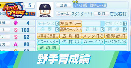 野手育成理論|悲劇のエース編