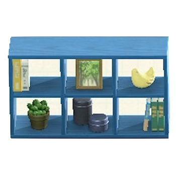 もくせいオープンシェルフのブルーの画像