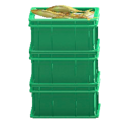 つまれたサカナのコンテナのグリーンの画像