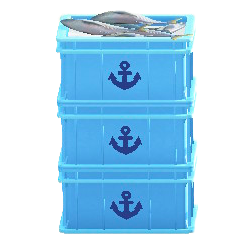 つまれたサカナのコンテナのいかりの画像