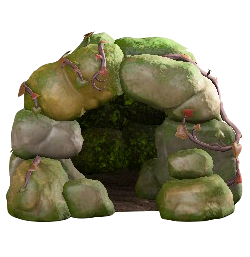 どうくつの苔岩の画像