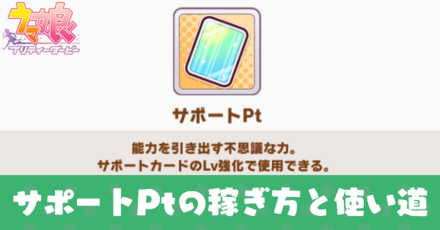 サポートポイントの稼ぎ方と使い道