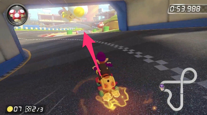 キノピオサーキットのジャンプ台