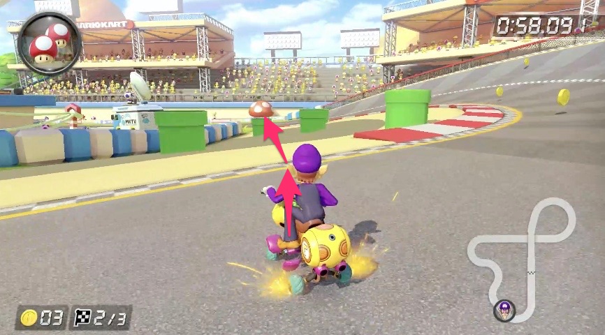 キノピオサーキットのショートカット