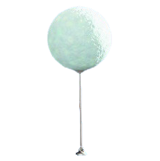 ヒカリゴケのバルーンのホワイトの画像