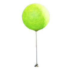 ヒカリゴケのバルーンのグリーンの画像