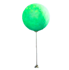 ヒカリゴケのバルーンのエメラルドの画像