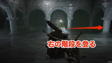 ローデイルの地下墓　部屋落ちてすぐ右へ