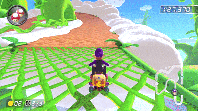 ゴール直前のダートショートカット