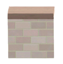 レンガのしきりカウンターHのホワイトの画像