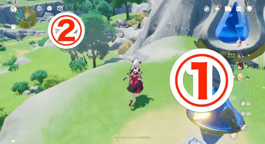 最初の場所俯瞰