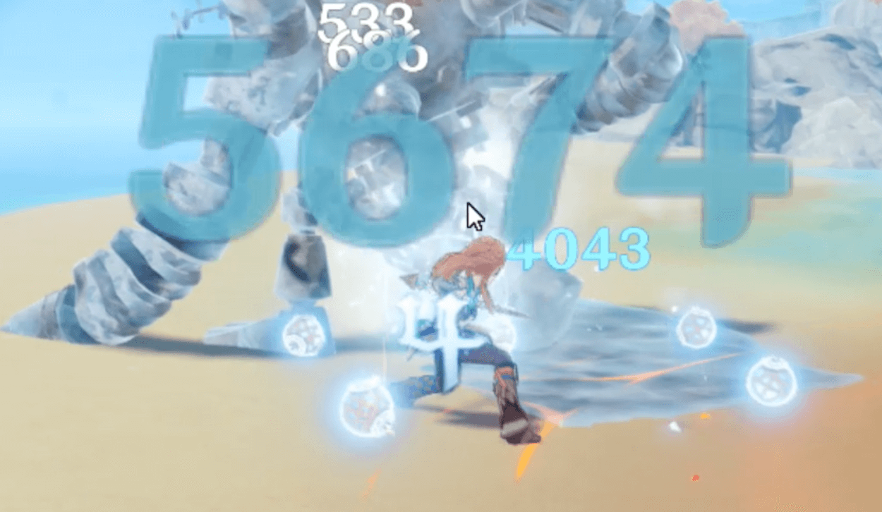 背中のエフェクト