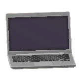 ノートパソコンのシルバーの画像