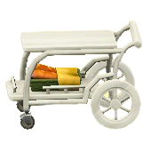 サービングカートのホワイトの画像