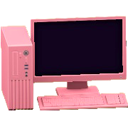 デスクトップPCのピンクの画像