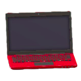 ノートパソコンのレッドの画像