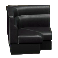 ボックスソファのコーナーのブラックの画像