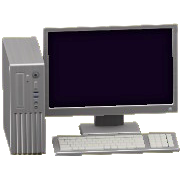 デスクトップPCのシルバーの画像