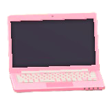 ノートパソコンのピンクの画像