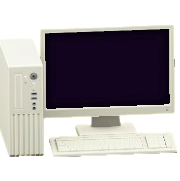 デスクトップPCのホワイトの画像