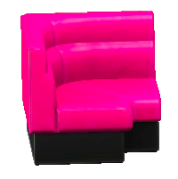 ボックスソファのコーナーのマゼンタの画像