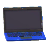 ノートパソコンのブルーの画像