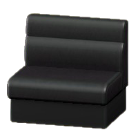 ボックスソファのブラックの画像