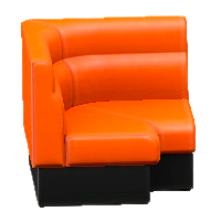 ボックスソファのコーナーのオレンジの画像