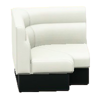 ボックスソファのコーナーのホワイトの画像