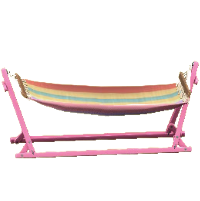 ハンモックのピンクの画像