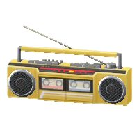 ダブルラジカセのイエローの画像