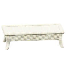 ラタンのローテーブルのホワイトの画像