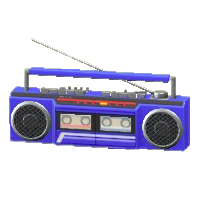 ダブルラジカセのブルーの画像