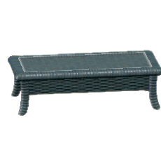 ラタンのローテーブルのグレーの画像