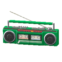 ダブルラジカセのグリーンの画像