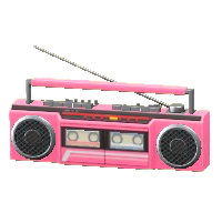 ダブルラジカセのピンクの画像