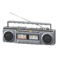 ダブルラジカセのシルバーの画像