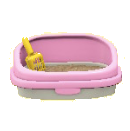 ネコのトイレのピンクの画像