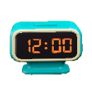 デジタルアラームどけいのライトブルーの画像