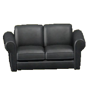 ダブルソファのブラックの画像