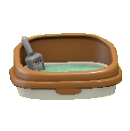 ネコのトイレのブラウンの画像