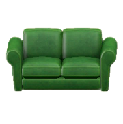 ダブルソファのグリーンの画像