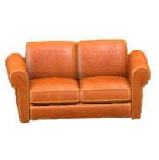 ダブルソファのライトブラウンの画像