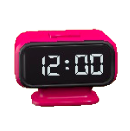 デジタルアラームどけいのピンクの画像