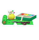 ソーイングセットのグリーンの画像