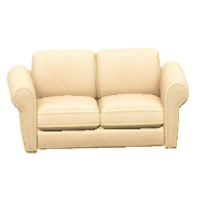 ダブルソファのホワイトの画像